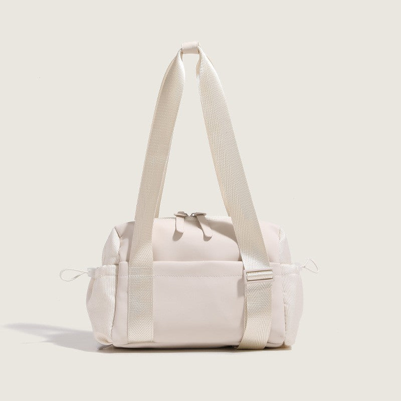 Belluova best white duffle gym bag with lots of compartments, spacious