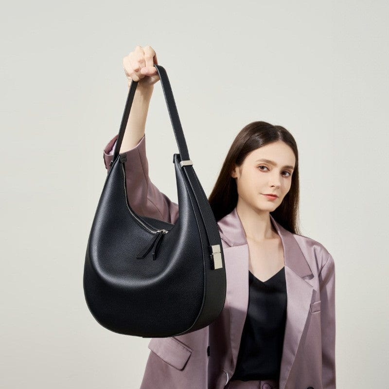 black on the shoulder bag