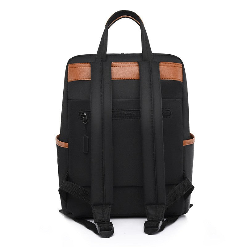leather laptop backpack women's