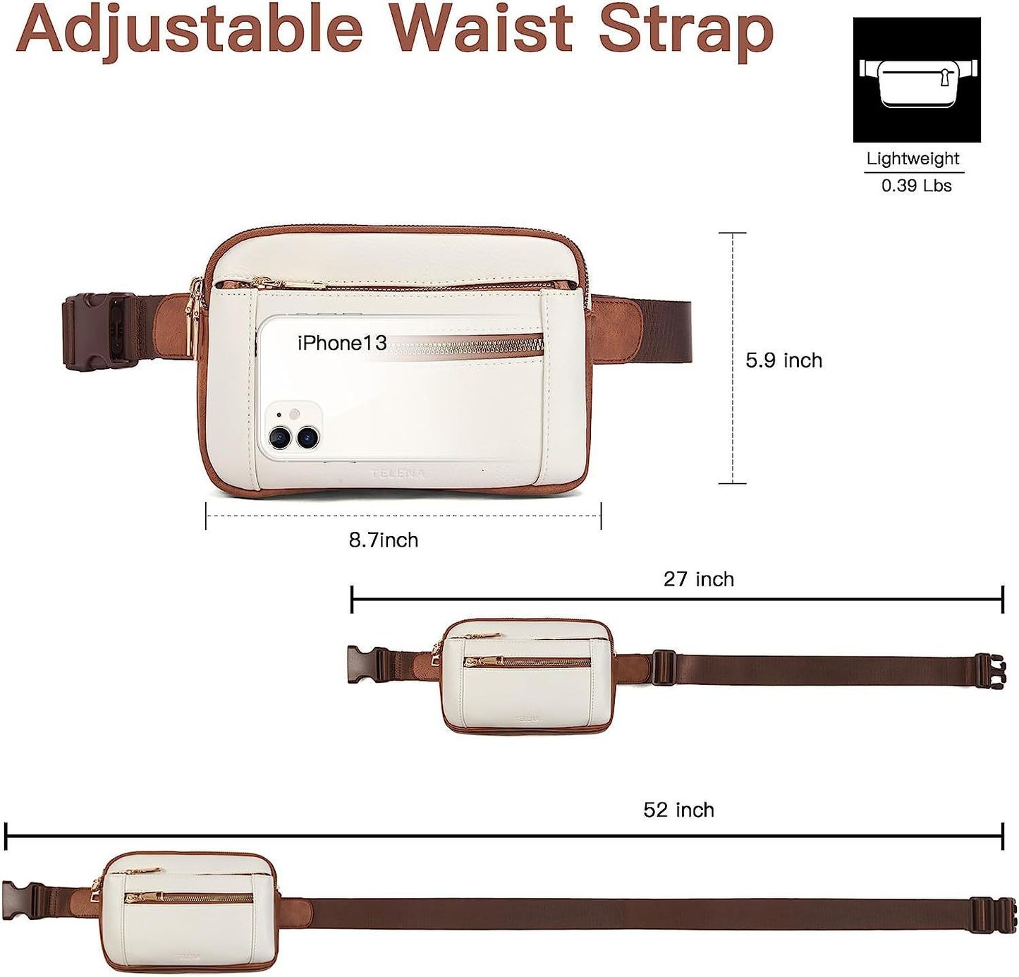 phone waist bags with camera shape anti theft for women nurse hiking running