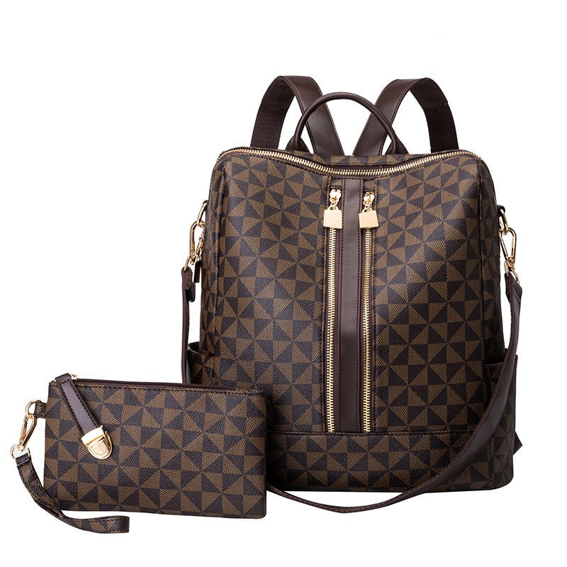 This is the windmill coffee convertible shoulder backpack for 14 inch laptop for female.