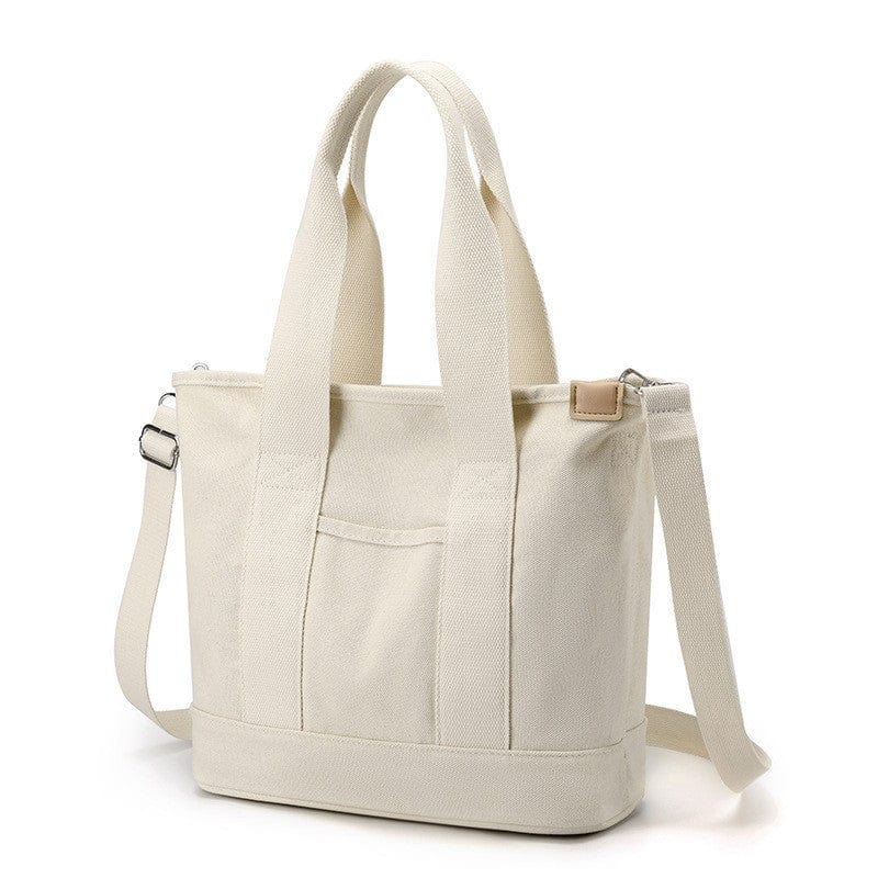 The best small mini zippered canvas tote purse bag for women is suitable for work.