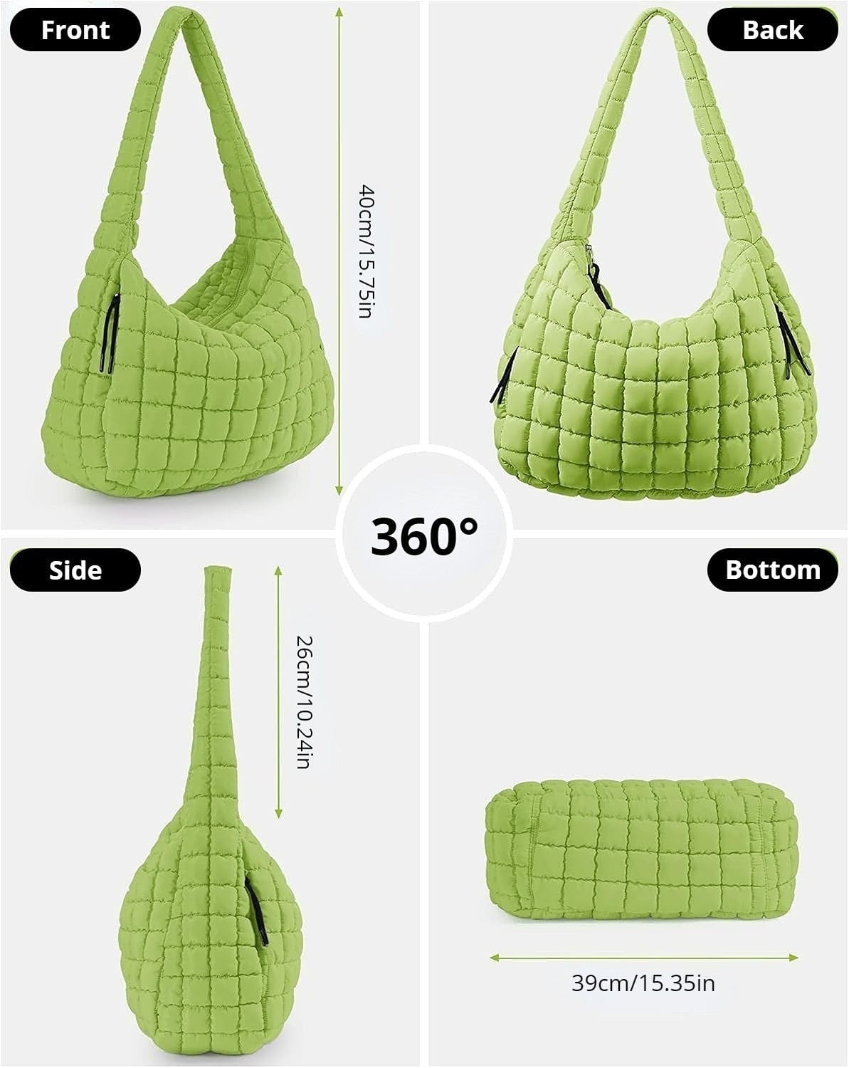 Belluova™ Puffer Quilted Hobo Bag