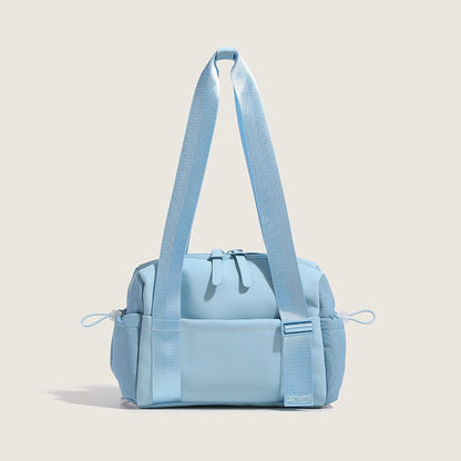 Belluova blue canvas gym dufflebags is lightweight, waterproof and spacious