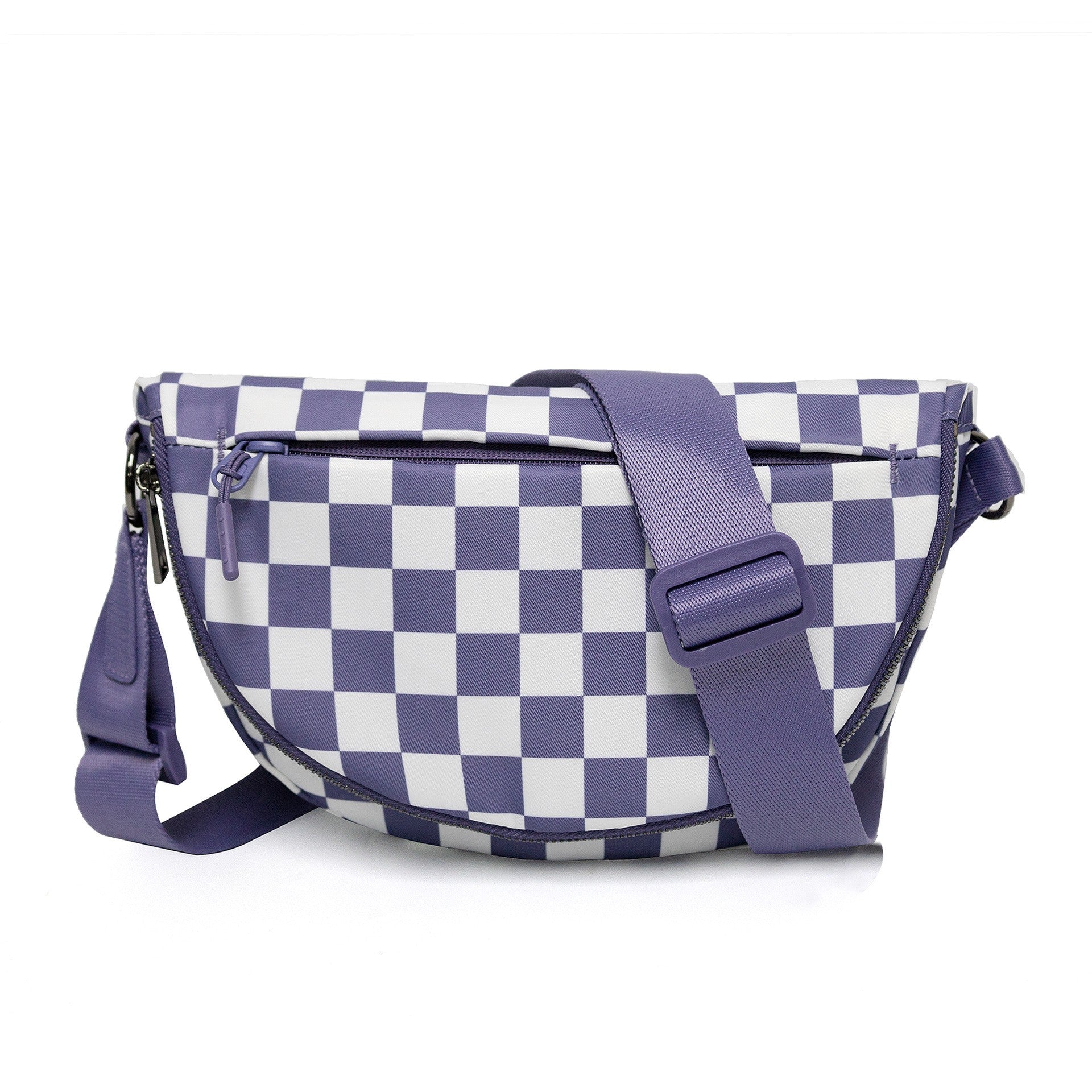 the price of Belluova dark purple checkered mini sling crossbody bag is reasonable.