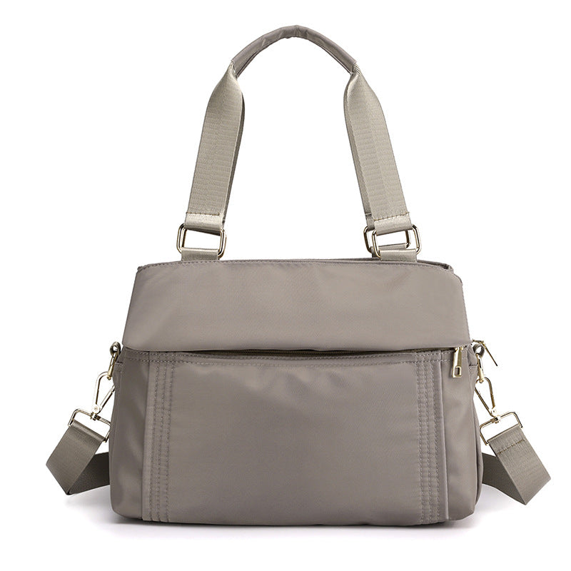 This is the grey top handle work tote bag with waterproof oxford material.