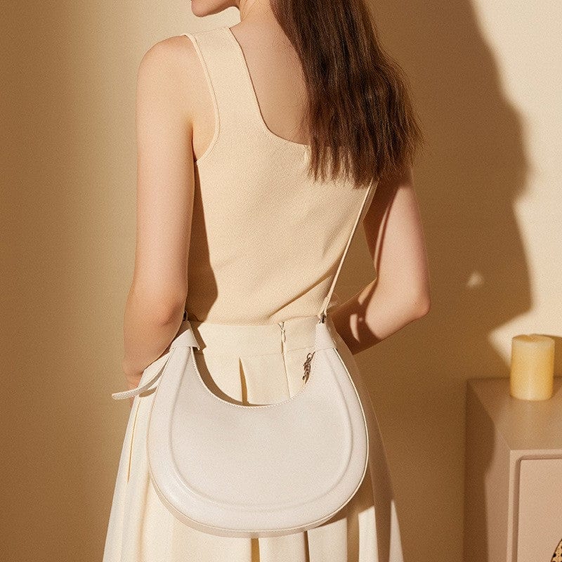 High Quality Beige Crossbody Medium Hobo Bag For Women | Girls