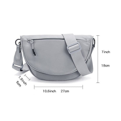 The size of this belluova mini cross - body bag is 27 cm × 5 cm × 18 cm. It is spacious enough for your daily essentials.