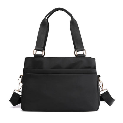 This is the back of the top handle work tote bag, and it has 2 pockets on the back.