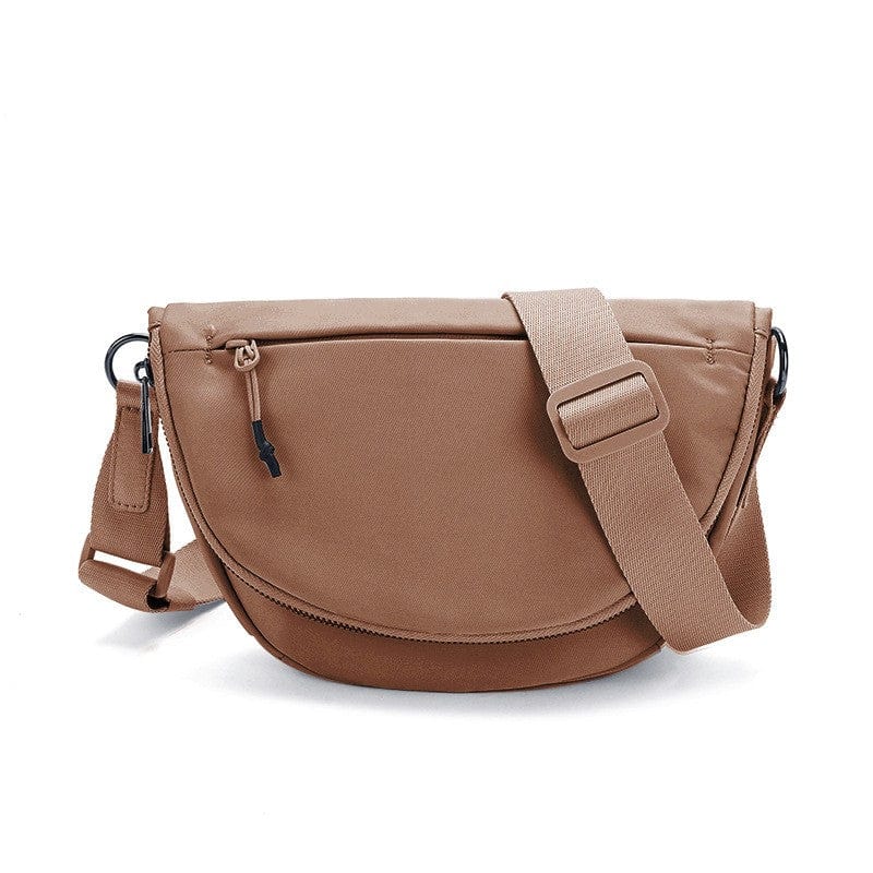 This belluova anti - theft dark purple mini sling crossbody bag features a practical zip and a protective flap. Not only does it safeguard your belongings, but it can also serve as a belt bag, a waist bag, and even a functional diaper bag for various needs.