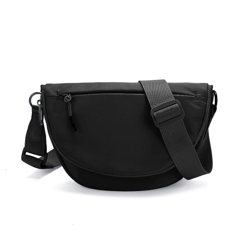 The belluova mini black sling crossbody bag is lightweight, foldable.