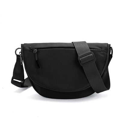 The belluova mini black sling crossbody bag is lightweight, foldable.