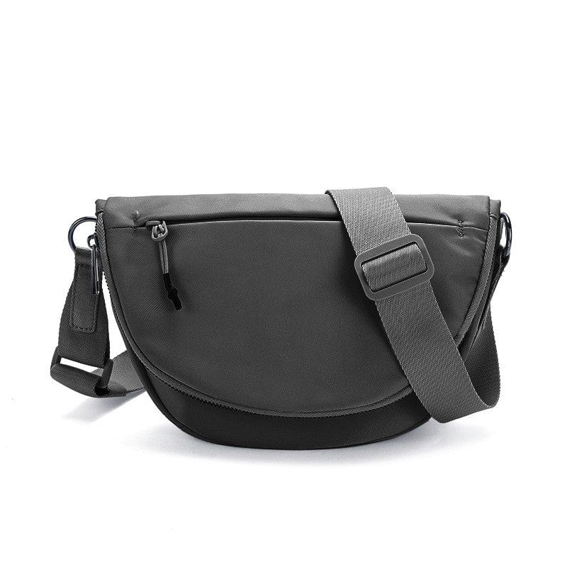This belluova small dark grey sling crossbody bag is simple and stylish, foldable and anti-theft.