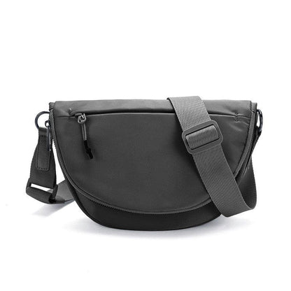This belluova small dark grey sling crossbody bag is simple and stylish, foldable and anti-theft.