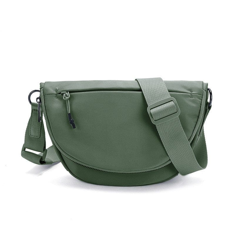 The belluova mini green sling crossbody bag for women is lightweight, soft and waterproof, suitable for travel