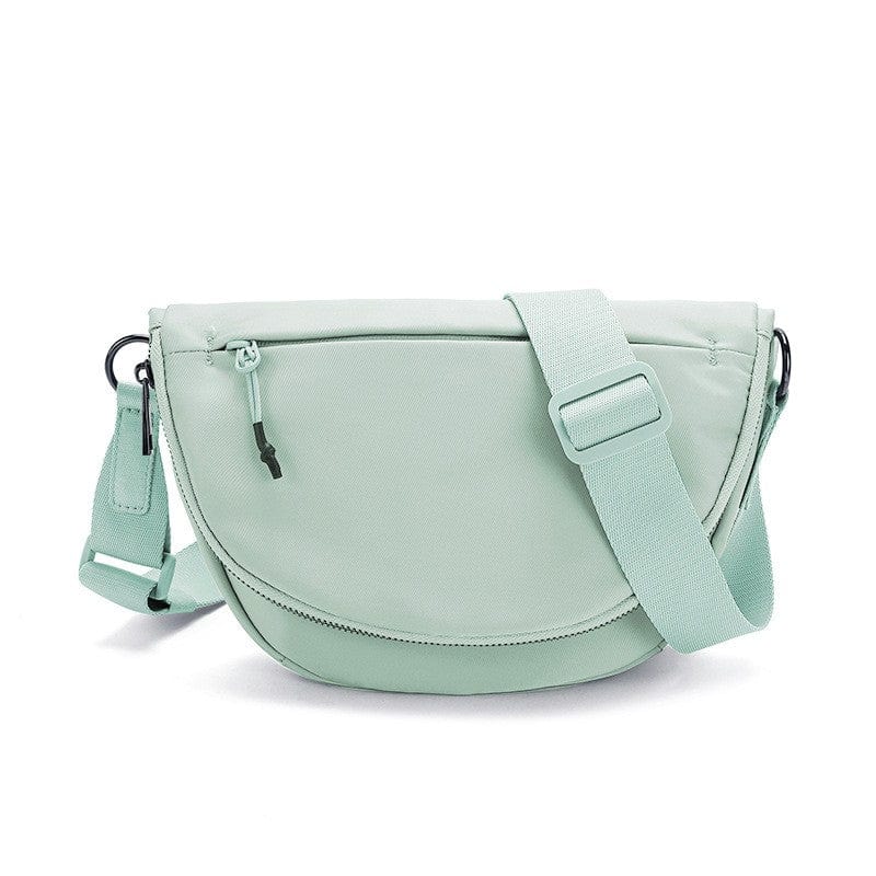 The belluova small mint sling crossbody bag for women is soft, lightweight, foldable and anti - theft.