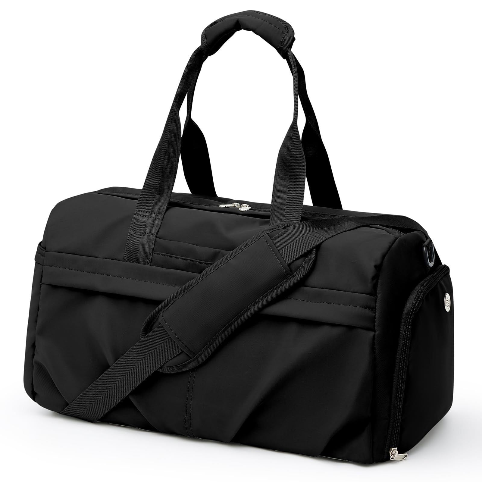 Best women black gym bags with wet compartment pocket